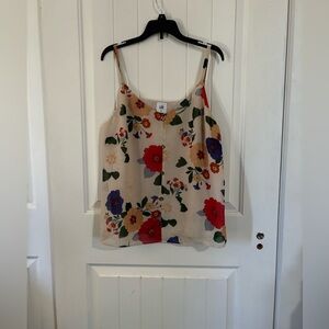 Cabi tank top blouse with spaghetti straps. Floral pattern. Size: M